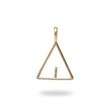 Triangle Pendant Mounting in 10K Yellow Gold - Maui Divers Jewelry