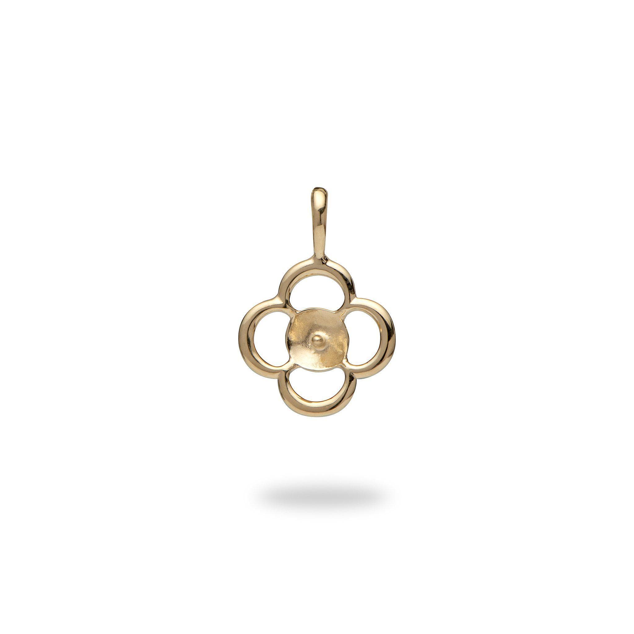 Pick-a-Pearl 4 Leaf Clover Pendant in Gold - Maui Divers Jewelry