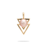 Pick A Pearl Niho Niho Pendant in Gold with Pink Pearl - 14mm - Maui Divers Jewelry