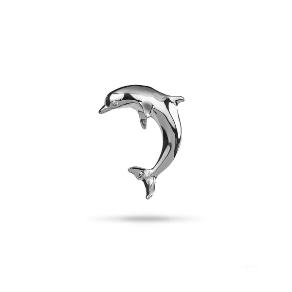 Pick A Pearl Dolphin Pendant in White Gold with Diamond - Maui Divers Jewelry