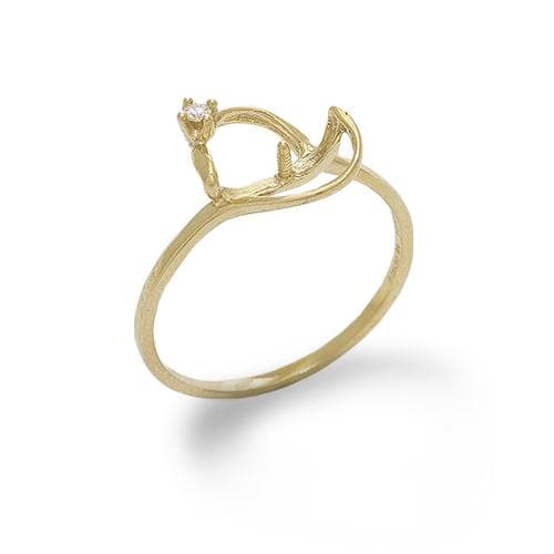Pick A Pearl Ring in Gold with Diamond on white background - Maui Divers Jewelry