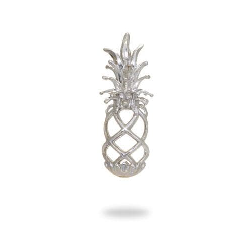 Pick A Pearl Pineapple Cage Pendant in Sterling Silver - 30mm - Maui Divers Jewelry