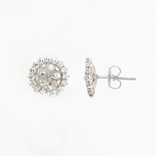 Pick A Pearl Halo Earrings in Sterling Silver - 15mm - Maui Divers Jewelry