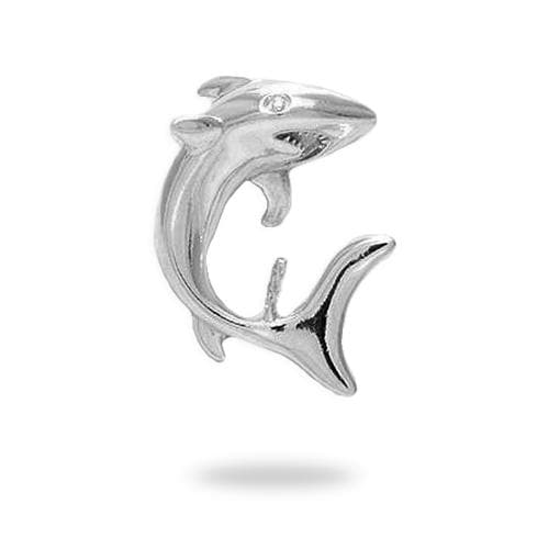 Pick A Pearl Shark Pendant in Sterling Silver