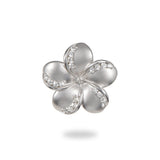 Plumeria (20mm) Pendant Mounting in Sterling Silver - Maui Divers Jewelry