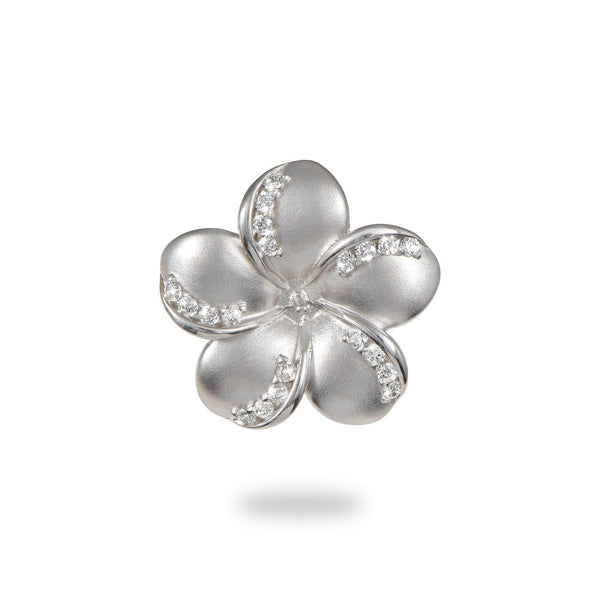 Plumeria (20mm) Pendant Mounting in Sterling Silver - Maui Divers Jewelry
