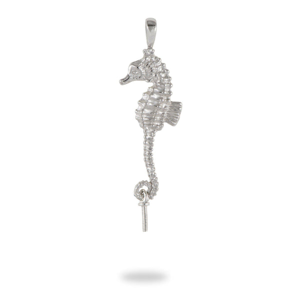 Seahorse Pendant Mounting in Sterling Silver - Maui Divers Jewelry