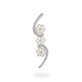 Pick-a-Pearl Bypass Pendant in Sterling Silver with Cubic Zirconia - Maui Divers Jewelry