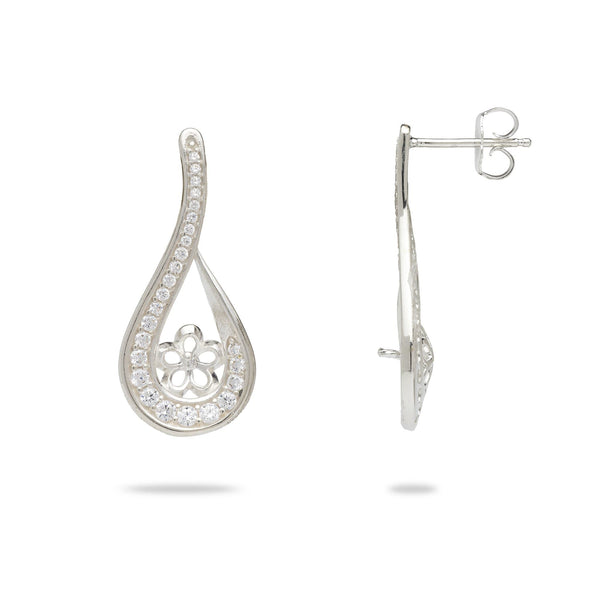 Stud Earring Mountings in Sterling Silver - Maui Divers Jewelry