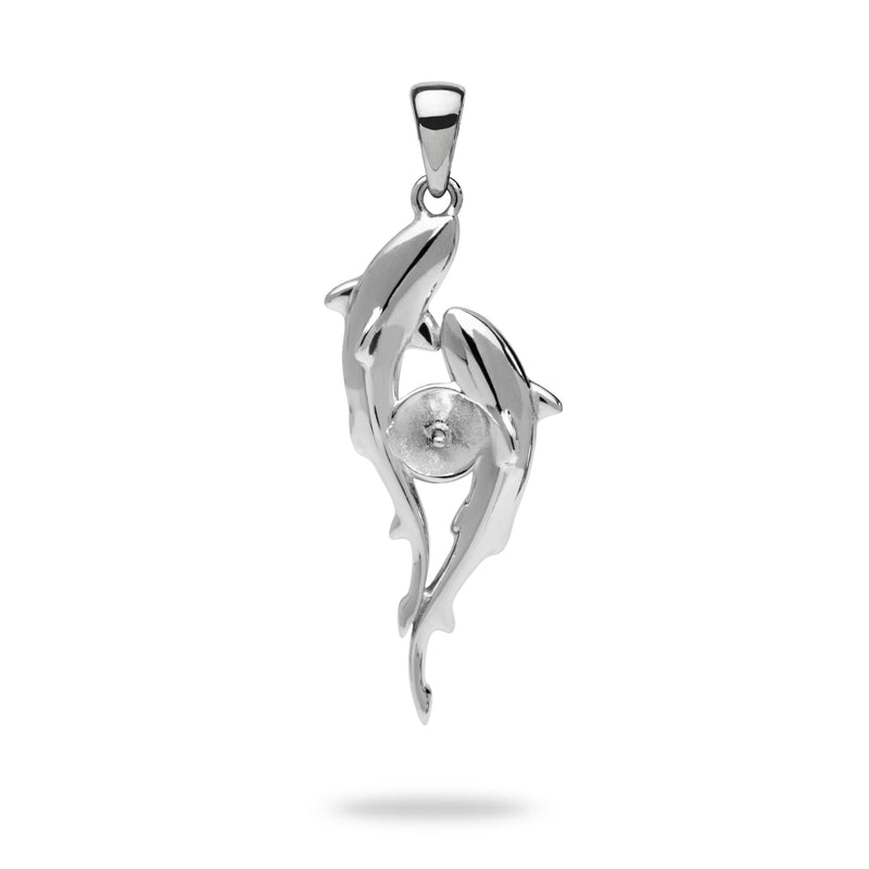 Pick-a-Pearl Shark Pendant in Sterling Silver - 33mm - Maui Divers Jewelry