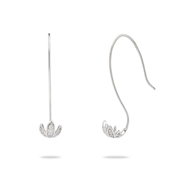 Pua Earrings Mounting in Sterling Silver - 22.5mm - Maui Divers Jewelry
