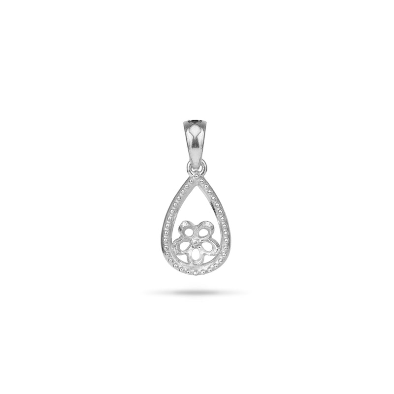 Pick A Pearl Teardrop Pendant in Sterling Silver - 17mm - Maui Divers Jewelry
