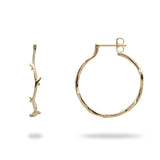 Hawaiian Heritage Earrings in Gold - 25mm-Maui Divers Jewelry
