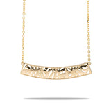 16-18" Adjustable Monstera Necklace in Gold - 55mm - Maui Divers Jewelry