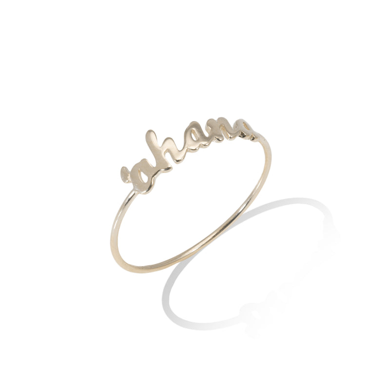 Ohana (family) Ring in Gold on white background - Maui Divers Jewelry