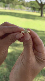 Hawaiian Heirloom Old English Scroll Ring in Gold - 4.5mm - Product Video