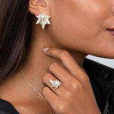 E Ho’āla Akoya Pearl Earrings in Gold with Diamonds - 23mm-Maui Divers Jewelry
