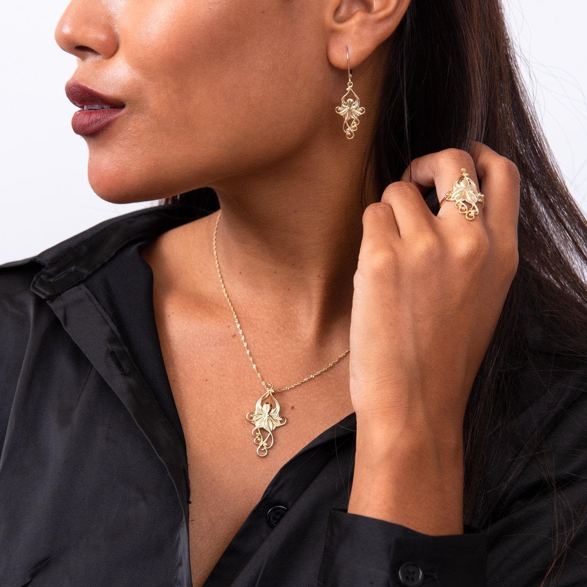 Living Heirloom Octopus Ring in Gold - 28mm-Maui Divers Jewelry