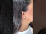 Nalu Earrings in Gold with Diamonds - 12mm